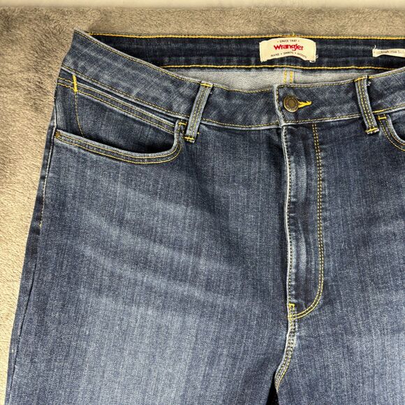 Wrangler Women Jeans High Rise Bold Boot Bootcut Dark Wash 16x32 Tall Long L283 - Picture 3 of 13